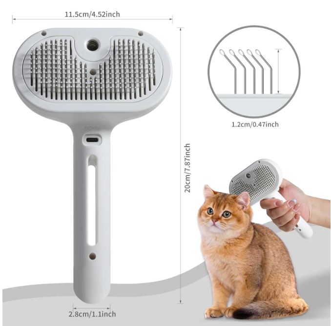 Pet Hair Spray Brush – Effortless Grooming & Less Shedding